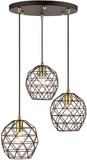 Livex 46593-07 Geometrix Modern Bronze Multi Drop Ceiling Lighting
