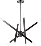Livex 46985-46 Monaco Contemporary Black Chrome 26" Ceiling Chandelier