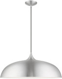 Livex 49234-66 Amador Contemporary Brushed Aluminum with Polished Chrome 24" Drop Lighting Fixture