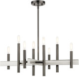 Livex 49348-46 Denmark Contemporary Black Chrome Chandelier Lighting