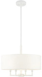 Livex 49374-03 Meridian Contemporary White 18" Drum Pendant Lighting
