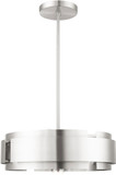 Livex 49414-91 Varick Modern Brushed Nickel Drum Pendant Light Fixture