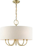 Livex 49805-01 Blossom Antique Brass 22" Drum Lighting Pendant