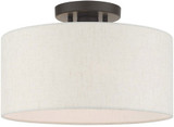 Livex 49809-92 Meadow English Bronze 13" Ceiling Light Fixture