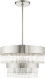 Livex 49824-91 Norwich Brushed Nickel Mini Hanging Chandelier