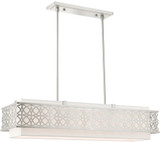 Livex 49868-91 Calinda Modern Brushed Nickel Kitchen Island Light