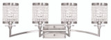 Livex 50564-91 Grammercy Brushed Nickel 4-Light Bathroom Lighting