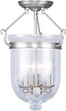 Livex 5062-91 Jefferson Brushed Nickel 12" Overhead Lighting Fixture