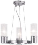 Livex 50693-05 Midtown Modern Polished Chrome Hanging Chandelier