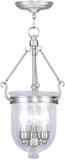Livex 5083-91 Jefferson Brushed Nickel Mini Hanging Pendant Light