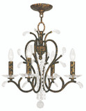 Livex 51004-71 Serafina Hand Applied Venetian Golden Bronze Mini Chandelier Light