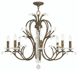 Livex 51008-71 Serafina Hand Applied Venetian Golden Bronze Chandelier Lamp