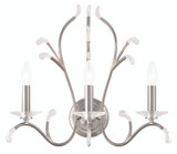 Livex 51013-91 Serafina Brushed Nickel Wall Sconce Light