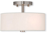 Livex 51052-91 Meridian Brushed Nickel Ceiling Light Fixture