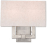 Livex 52132-91 Meridian Brushed Nickel Wall Light Sconce
