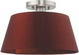 Livex 52902-91 Belclaire Brushed Nickel Flush Mount Ceiling Light Fixture
