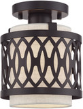 Livex 53431-92 Vistaview Modern English Bronze Flush Mount Lighting Fixture