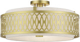 Livex 53433-33 Vistaview Contemporary Soft Gold Flush Lighting