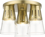 Livex 56454-08 Bennington Natural Brass Ceiling Lighting Fixture