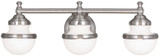 Livex 5713-91 Oldwick Contemporary Brushed Nickel Bath Lighting Sconce