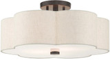 Livex 58064-92 Solstice English Bronze 18" Flush Mount Ceiling Light Fixture
