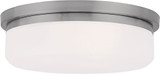 Livex 7392-91 Stratus Brushed Nickel 13" Flush Mount Lighting
