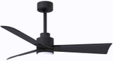 Matthews AKLK-BK-BK Alessandra Modern Matte Black LED Home Ceiling Fan