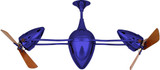 Matthews AR-BLUE-WD Ar Ruthiane Contemporary Blue Interior/Exterior 48" Rotational Ceiling Fan with Mahogany Blades