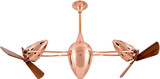Matthews AR-CP-WD Ar Ruthiane Contemporary Polished Copper Interior/Exterior 48" Rotational Ceiling Fan with Mahogany Blades