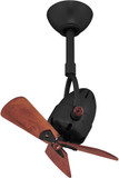 Matthews DI-BK-WD Diane Modern Matte Black Ceiling Fan