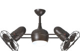 Matthews DGLK-TB-MTL Dagny Contemporary Textured Bronze Interior/Exterior 41" Dual Rotational Ceiling Fan