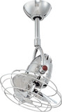 Matthews DI-CR-MTL Diane Contemporary Polished Chrome Interior/Exterior 16" Single Oscillating Directional Ceiling Fan