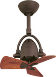 Matthews DI-TB-WD Diane Modern Textured Bronze Interior/Exterior 16" Single Oscillating Directional Ceiling Fan