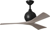 Matthews IR3-BK-GA Irene Contemporary Gray Ash Ceiling Fan