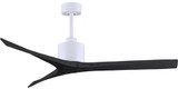 Matthews MW-MWH-BK-60 Mollywood Modern Matte White 60" Home Ceiling Fan