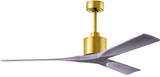 Matthews NK-BRBR-BW-60 Nan Contemporary Brushed Brass 60" Ceiling Fan