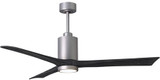 Matthews PA3-BN-BK-60 Patricia Contemporary Brushed Nickel LED 60" Ceiling Fan