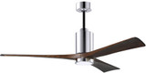 Matthews PA3-CR-WA-60 Patricia Contemporary Polished Chrome LED 60" Ceiling Fan