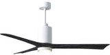 Matthews PA3-WH-BK-60 Patricia Modern White LED 60" Home Ceiling Fan