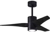 Matthews SJ-BK-BK-42 Super Janet Contemporary Matte Black LED 42" Ceiling Fan