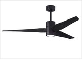 Matthews SJ-BK-BK-60 Super Janet Contemporary Matte Black LED 60" Ceiling Fan
