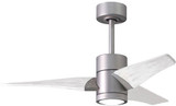 Matthews SJ-BN-MWH-42 Super Janet Contemporary Brushed Nickel LED 42" Home Ceiling Fan