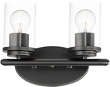Maxim 10212CLBK Corona Contemporary Black 2-Light Vanity Light Fixture