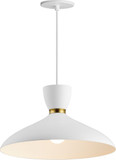 Maxim 11304WTSBR Carillon Modern White / Satin Brass Hanging Light Fixture