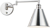 Maxim 12220PN Library Polished Nickel Wall Swing Arm Lamp