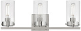 Maxim 12403CLSN Pinn Modern Satin Nickel 3-Light Bathroom Light Sconce