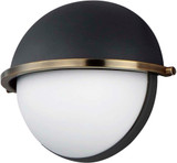 Maxim 12418SWBKWBR Duke Modern Black / Weathered Brass Sconce Lighting