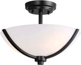 Maxim 20031SWBK Deven Black Flush Ceiling Light Fixture