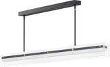 Maxim 21194CRBKNAB Spectre Modern Black / Natural Aged Brass LED 47" Kitchen Island Light