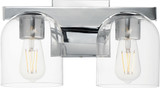 Maxim 21232CLPC Scoop Modern Polished Chrome 2-Light Bathroom Wall Sconce